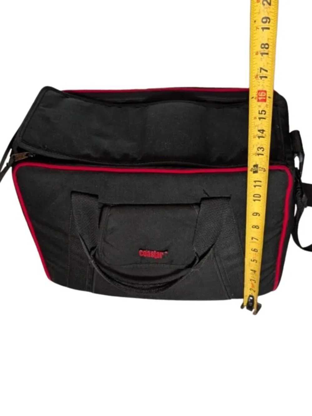 Coastar Vintage Padded Media Video Camera Gear Bag Black Red 16